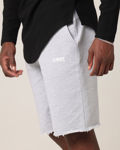 Saint Morta Baggy 90's Sweat Shorts Light Grey Marl