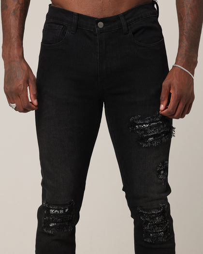 Saint Morta Paisley Summum Jeans Black Shadow