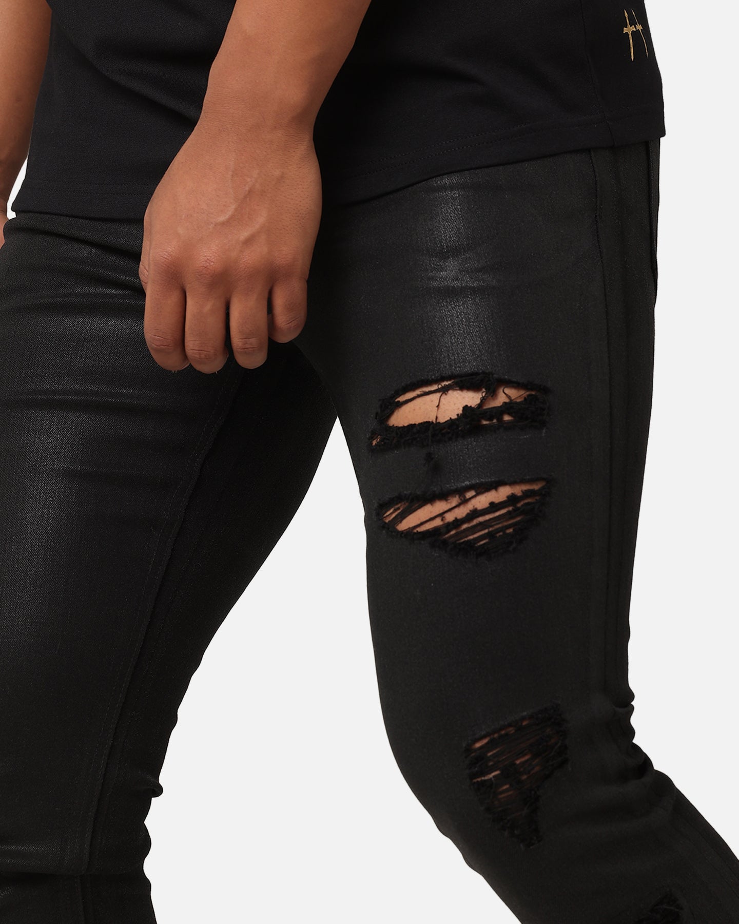 Saint Morta Wax Destroy Dynasty Jeans Black | Culture Kings