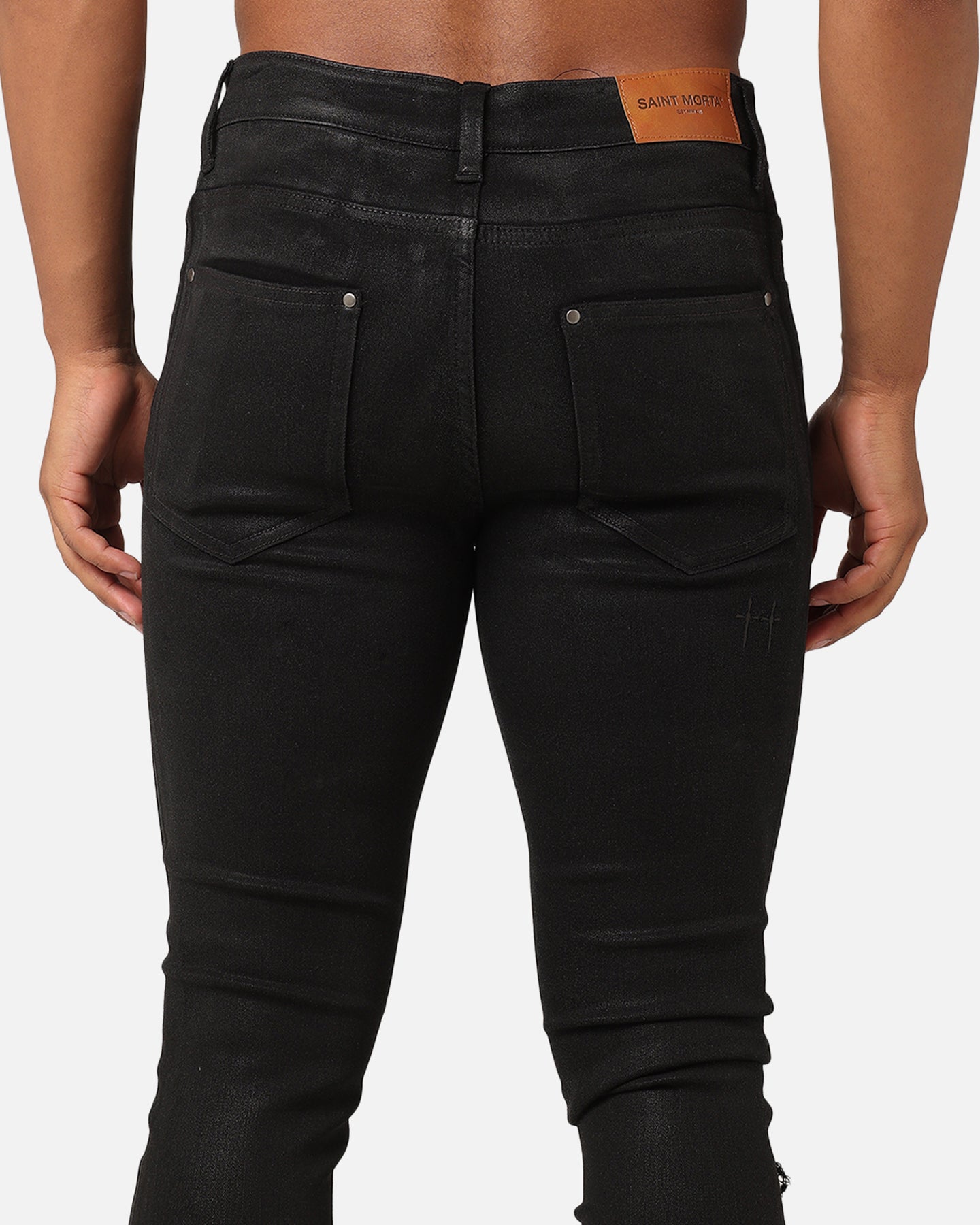 Saint Morta Wax Destroy Dynasty Jeans Black | Culture Kings
