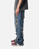 MNML Ultra Baggy Decimated Denim Jeans Blue