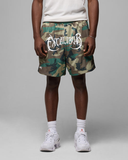 Loiter Excalibur Mesh Shorts Woodland Camo