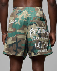 Loiter Excalibur Mesh Shorts Woodland Camo
