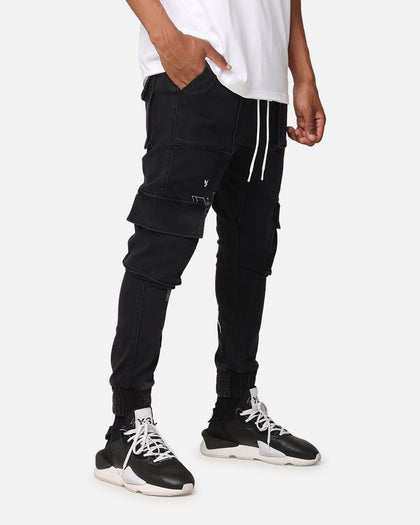 The Anti Order Blueprint Denim Joggers Vintage Black