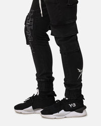 The Anti Order Blueprint Denim Joggers Vintage Black