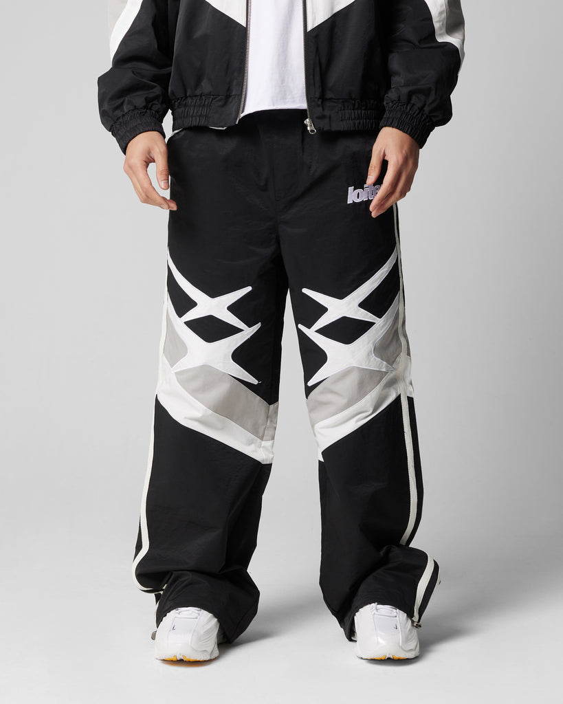 Loiter Hybrid Trackpants Black/Grey | Culture Kings
