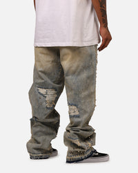 MNML Ultra Baggy Emo Denim Jeans Blue