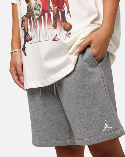 Jordan Brooklyn Fleece Shorts Carbon Heather/White