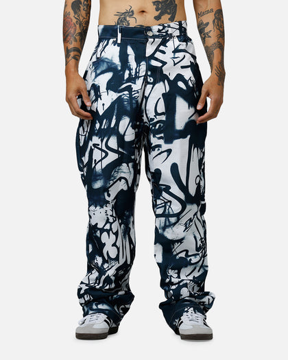 MNML Graffiti Coach Pants Black/White