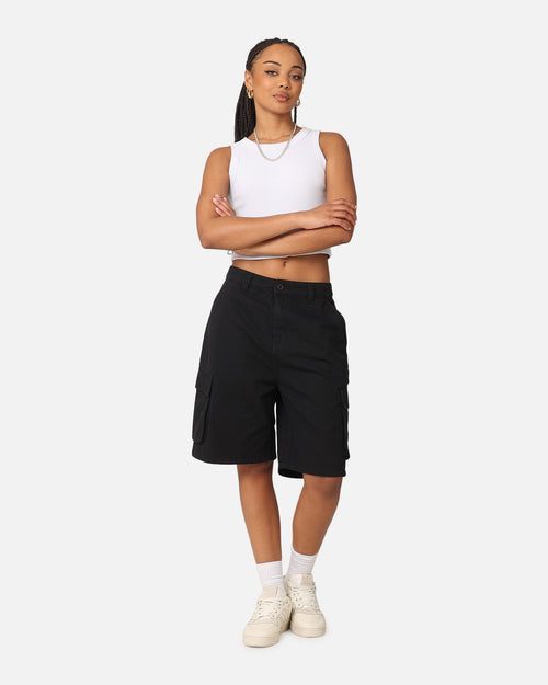 S Double Cargo Work Shorts Black