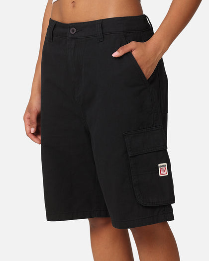 S Double Cargo Work Shorts Black
