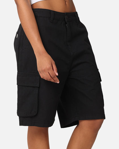 S Double Cargo Work Shorts Black