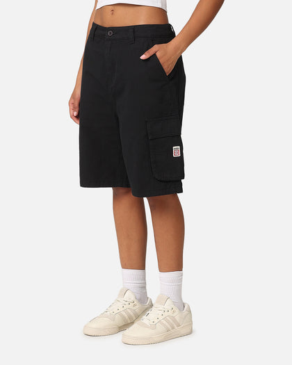 S Double Cargo Work Shorts Black