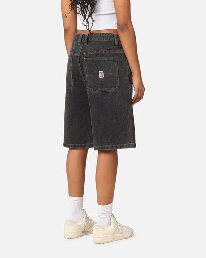 S Double Denim Standard Shorts Washed Black
