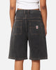 S Double Denim Standard Shorts Washed Black