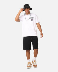 S Double Print Denim Standard Shorts Black