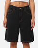S Double Print Denim Standard Shorts Black