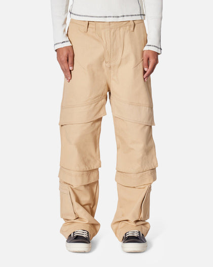 MNML Baggy Slanted Cargo Pants Khaki