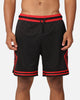 Carre Fold Mesh Basketball Shorts Black/Red
