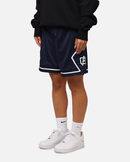 Carre Fold Mesh Basketball Shorts Navy/White