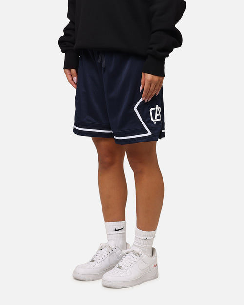 Carre Fold Mesh Basketball Shorts Navy/White