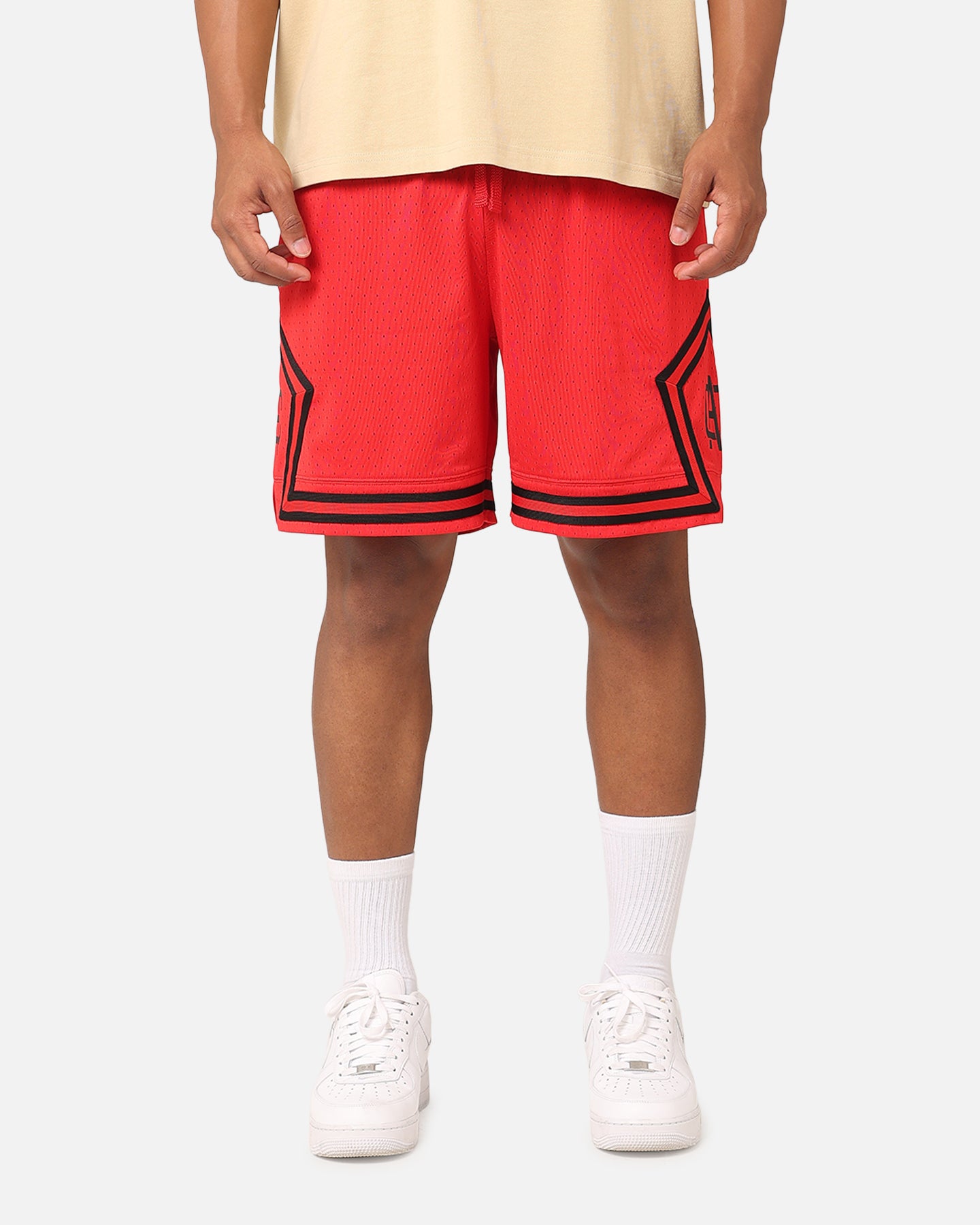 Carre Fold Mesh Basketball Shorts Red/Black | Culture Kings