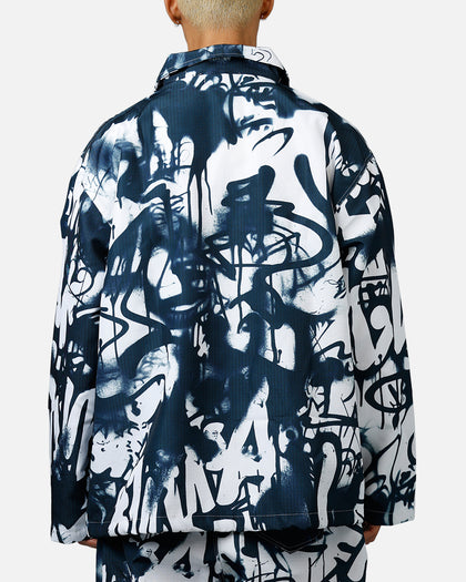 MNML Graffiti Coach Jacket Black/White