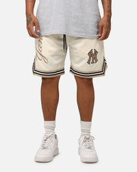 New Era New York Yankees Mesh Shorts Light Beige