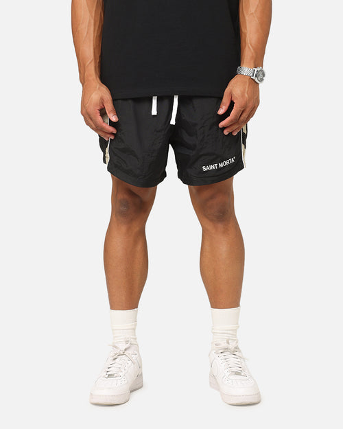 Saint Morta Official Panelled Beach Shorts Black/Stone