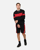 Carre Panelled Shorts Black/Red