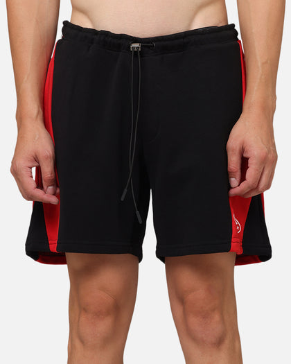 Carre Panelled Shorts Black/Red