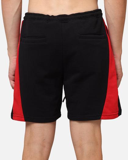 Carre Panelled Shorts Black/Red