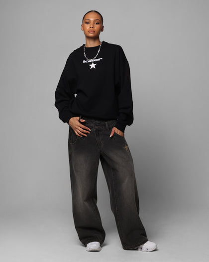 Loiter Star Layered Jeans Vintage Black