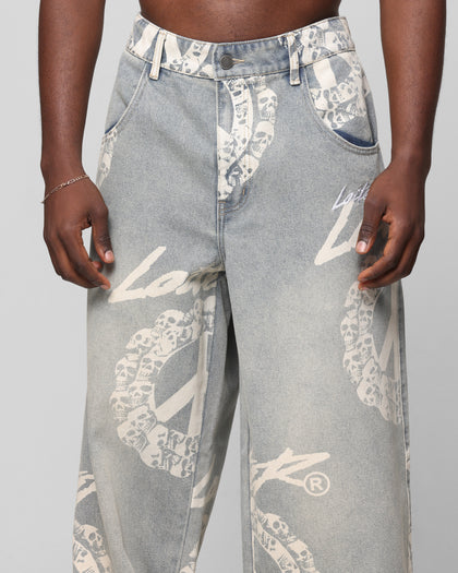 Loiter Peace Baggy Jeans Light Blue