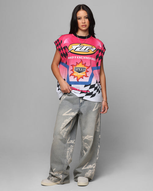 Loiter Peace Baggy Jeans Light Blue