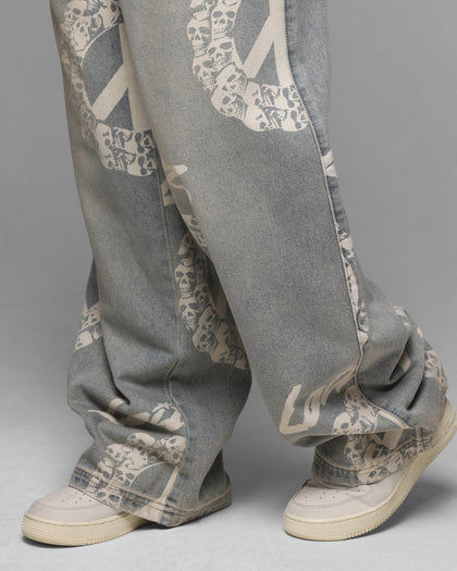 Loiter Peace Baggy Jeans Light Blue