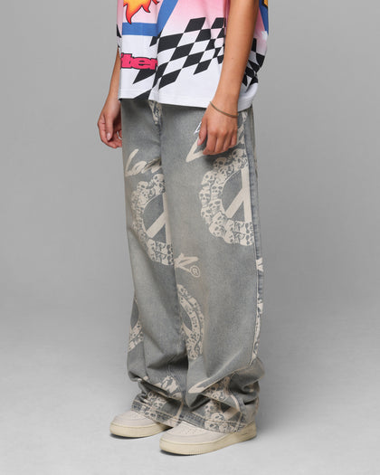 Loiter Peace Baggy Jeans Light Blue