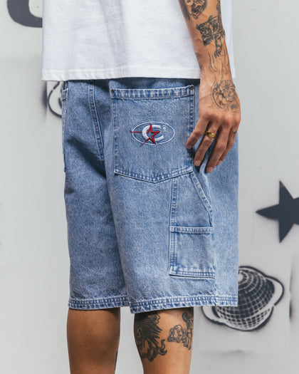 Carre Carpenter Jorts Light Blue Denim