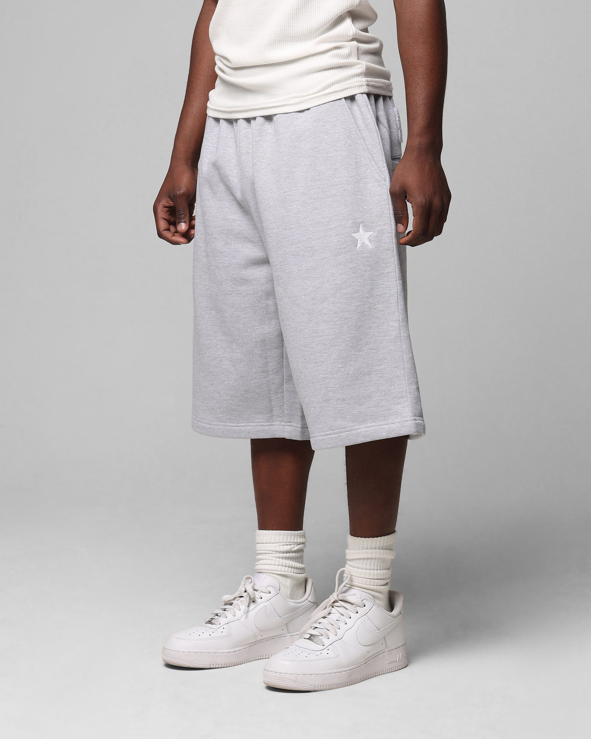 Loiter Premium Essentials Sweat Shorts Grey Marle Culture Kings