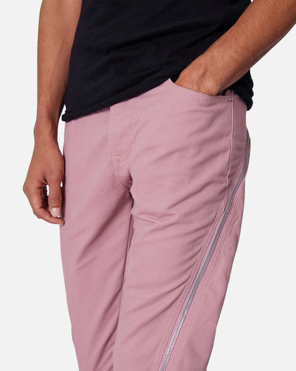 MNML D519 Zipper Flare Denim Jeans Pink