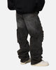 MNML Ultra Baggy Thrashed Denim Jeans Black