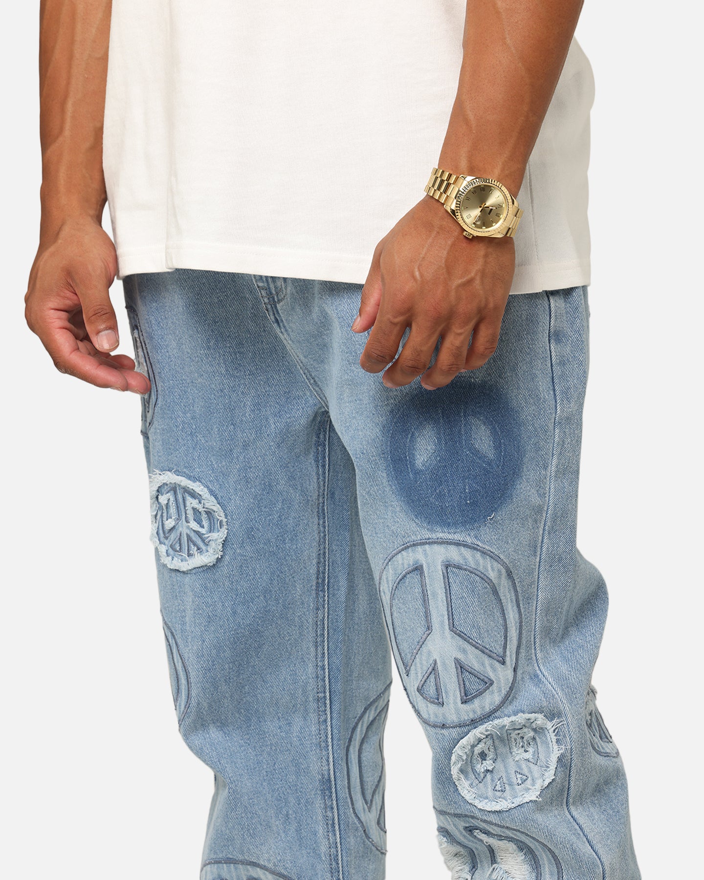 MNML V723 Peace By Peace Denim Jeans Blue | Culture Kings