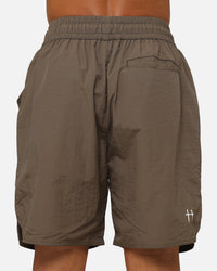 Saint Morta Official Nylon Shorts Dark Brown