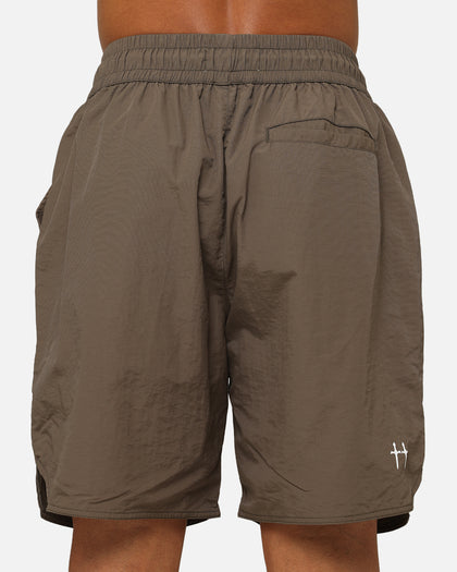 Saint Morta Official Nylon Shorts Dark Brown