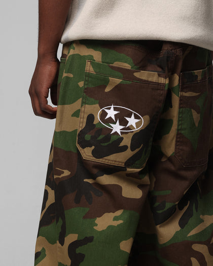 Loiter Collateral Baggy Jeans Woodland Camo