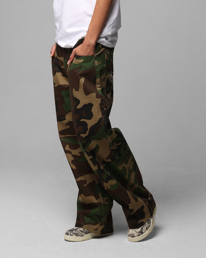 Loiter Collateral Baggy Jeans Woodland Camo