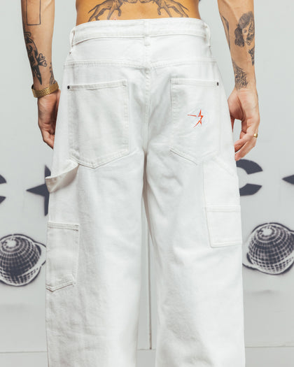 Carre Baggy Carpenter Jeans Off White