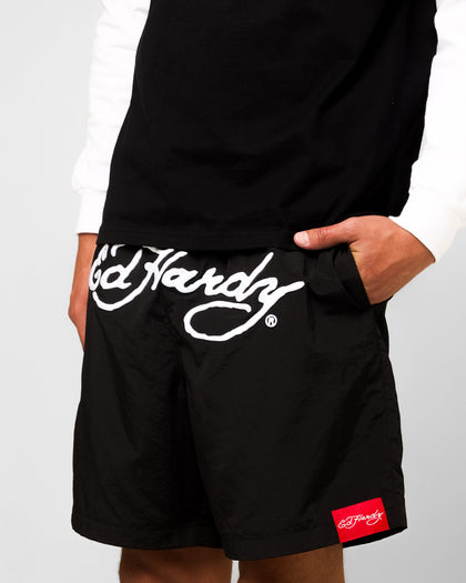 Ed Hardy Beach Shorts Black