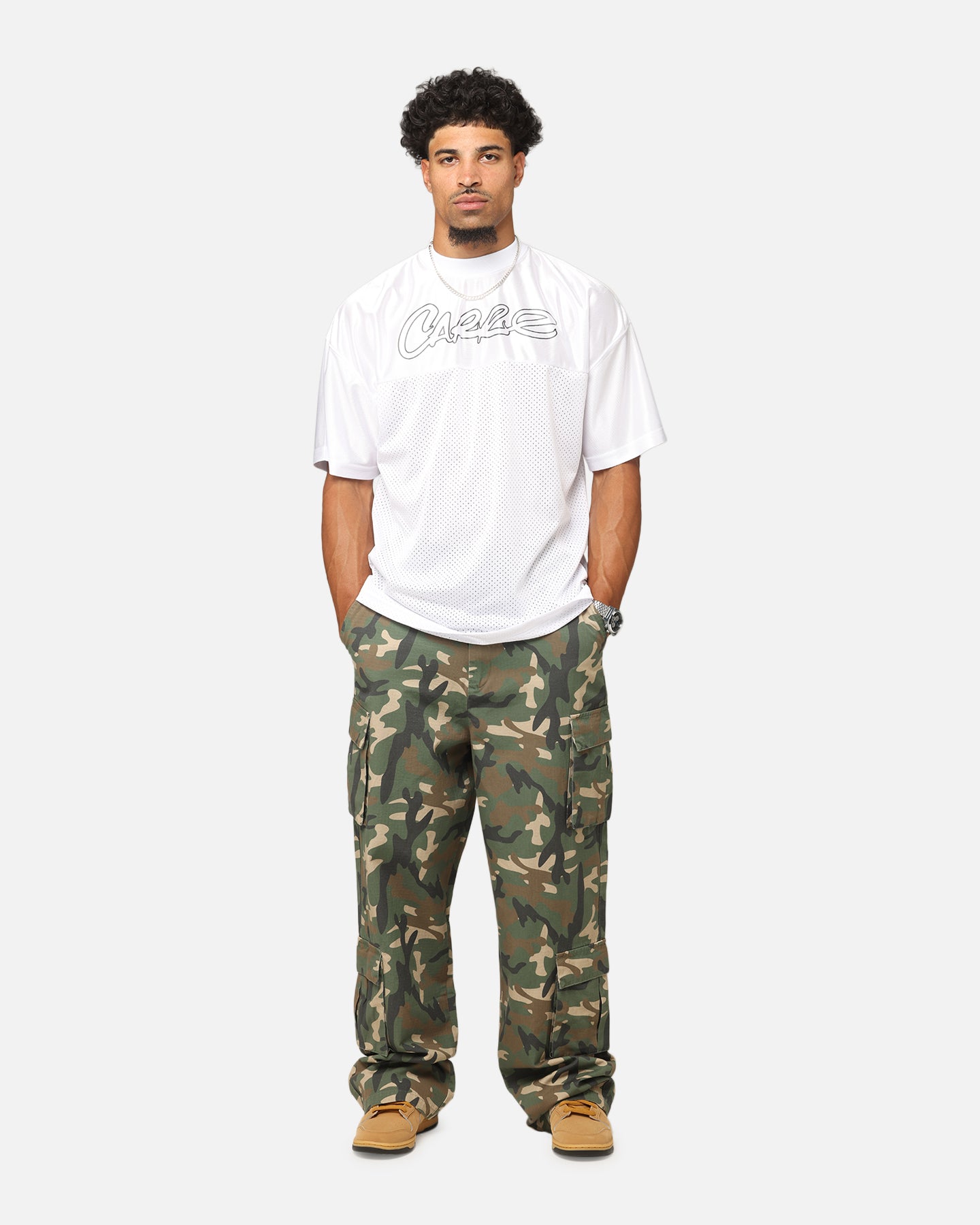 Carre Tactical Baggy Cargo Pants Woodland Camo | Culture Kings