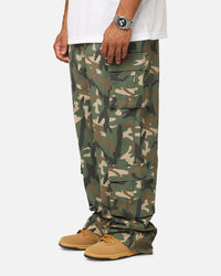 Carre Tactical Baggy Cargo Pants Woodland Camo
